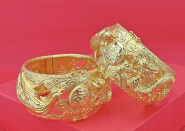 24K足金龍鳳鐲