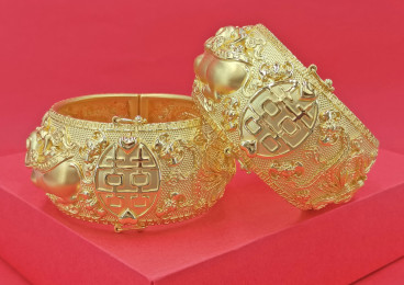 24K足金龍鳳鐲