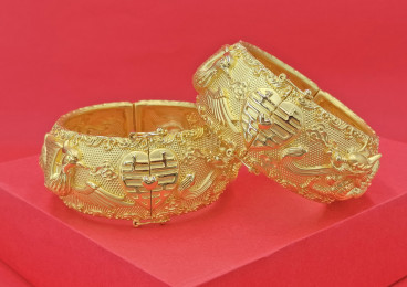 24K足金龍鳳鐲