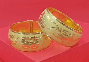 24K足金龍鳳鐲