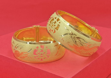 24K足金龍鳳鐲