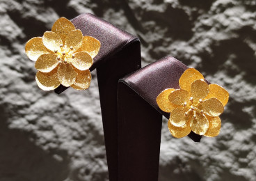 足金耳環_金耳環_花耳環_千金金業_kallisti gold