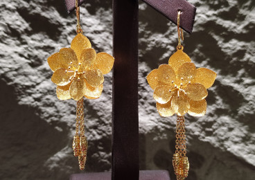 足金耳環_金耳環_花耳環_千金金業_kallisti gold