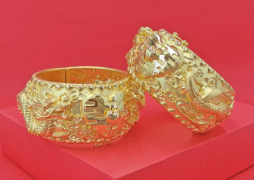 24K足金龍鳳鐲
