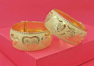 24K足金龍鳳鐲