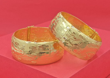 24K足金龍鳳鐲