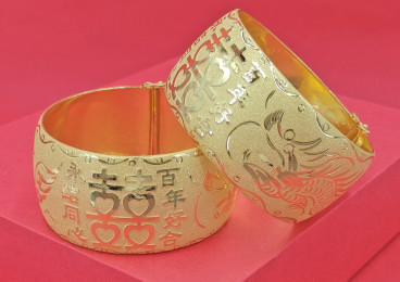 24K足金龍鳳鐲