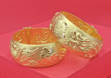24K足金龍鳳鐲