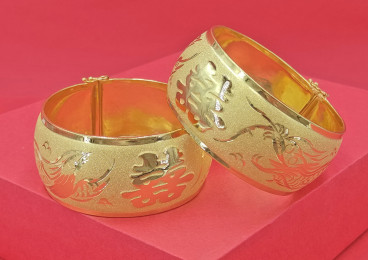 24K足金龍鳳鐲