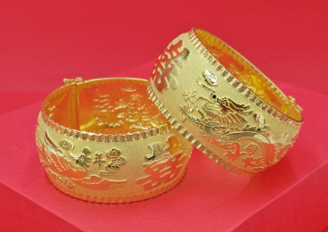24K足金龍鳳鐲