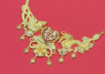 24K足金龍鳳頸鏈