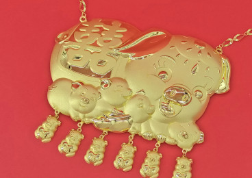 24K足金豬牌