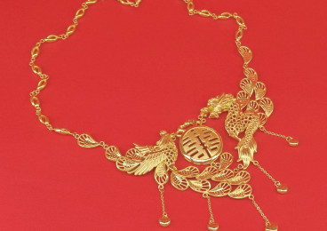 24K足金龍鳳頸鏈