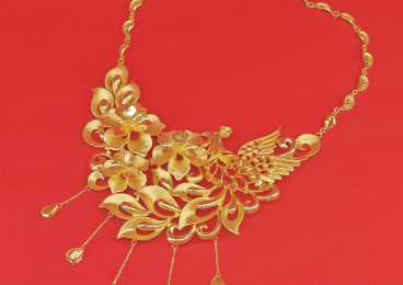 24K足金花卉頸鏈