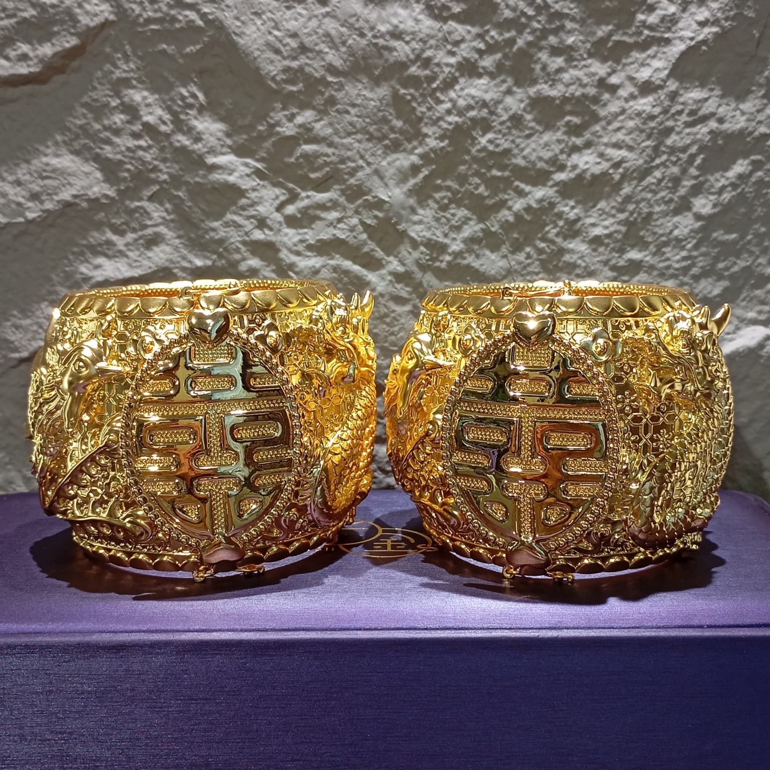 BG873 千金金業足金龍鳳鐲BG873